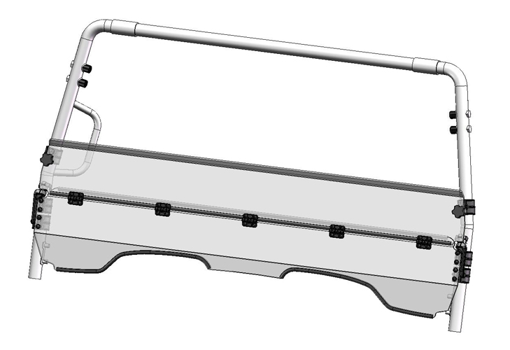 HONDA BIG RED HALF FOLDING WINDSHIELD